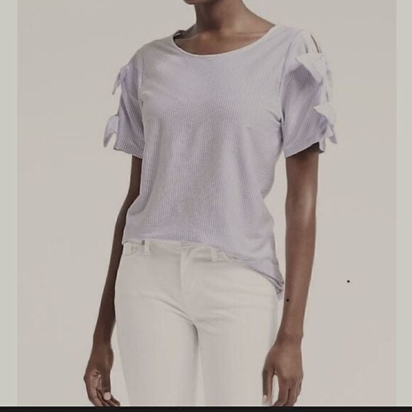 Banana Republic Limited Edition Bow Sleeved T Shirt - Picture 2 of 9